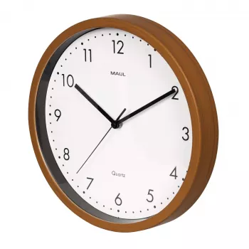 MAUL 9051476 kvartsiseinä kello 30 cm x 5 cm puu (tumma) valkoinen