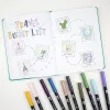 Tombow ABT-6P-4 Dual Brush Pen -sarja - 6 kynää - ohut ja sivellinkärki - monivärinen - pyöreä