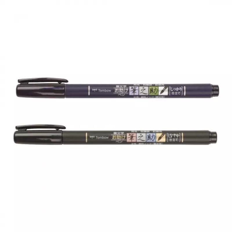 Tombow WS-BHS-2P Dual Brush Pen -sarja - musta - 2 kpl - blisteripakkaus