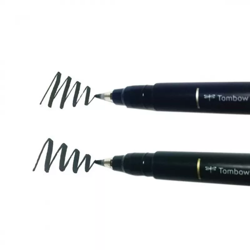 Tombow WS-BHS-2P Dual Brush Pen -sarja - musta - 2 kpl - blisteripakkaus
