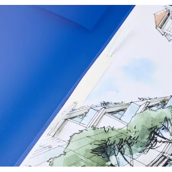 BRUNNEN FACT! raporttikansio PP läpikuultava sininen DIN A4 metallihaarakiinnike 150 arkkia