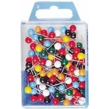 WEDO 56 199 merkintäneulat, 16 mm, 6 mm pää, eri värejä