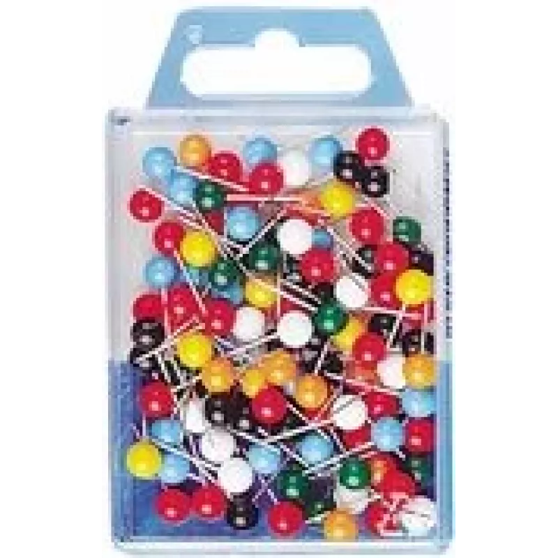 WEDO 56 199 merkintäneulat, 16 mm, 6 mm pää, eri värejä