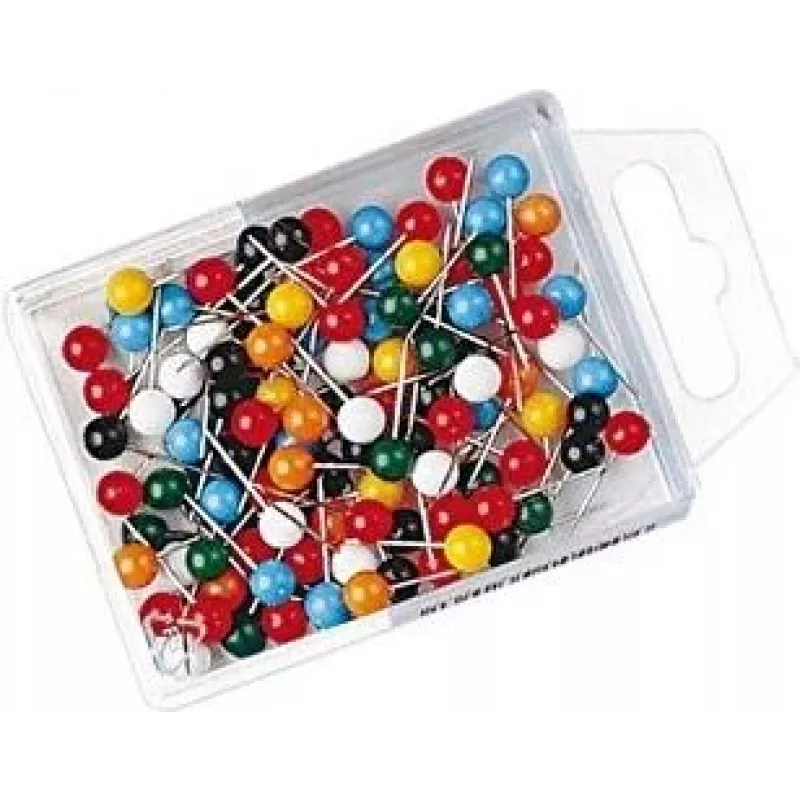 WEDO 56 199 merkintäneulat, 16 mm, 6 mm pää, eri värejä