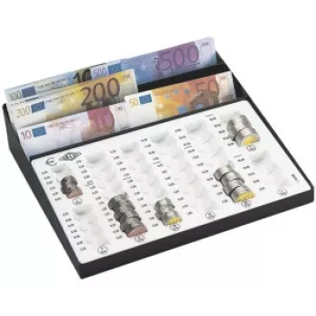 WEDO laskentataulu - puukehys ja 100 muovihelmeä (10 riviä, punainen/valkoinen)