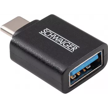 Schwaiger USB-adapteri USB 3.1 Type-C uros USB 3.0 Type-A naaras musta (CAU310 533)