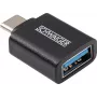 Schwaiger USB-adapteri USB 3.1 Type-C uros USB 3.0 Type-A naaras musta (CAU310 533)