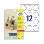 Avery Zweckform T3004-10 ei tarttuvat pyöreät tarrat, polyesteri, valkoinen, 60 mm, 120 tarraa