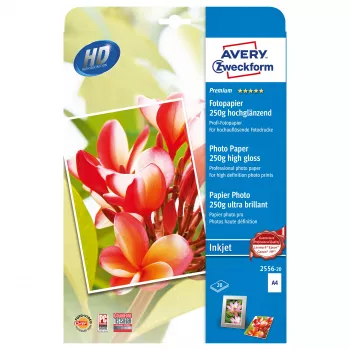 Avery Zweckform Premium kiiltävä valokuvapaperi - kiiltävä - valkoinen - A4 (210 x 297 mm) - 25 arkkia