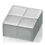 SIGEL C10 erittäin vahva neodyymikiekkomagneetti hopea 20mm x 10mm (4 kpl:n pakkaus)