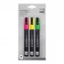 SIGEL Liquid Chalk Marker -set vesipohjainen pyyhittävä pinkki vihreä keltainen 3 kpl:n pakkaus