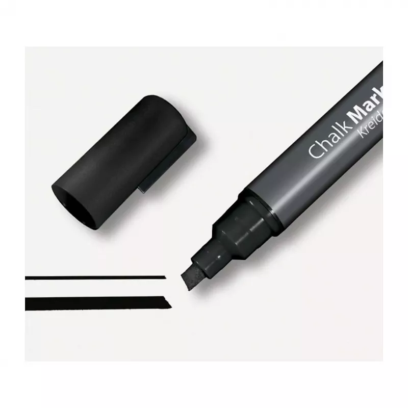 SIGEL liitutaulumarker 50 Chalk Marker viistokärki 1-5 mm musta 1 kpl