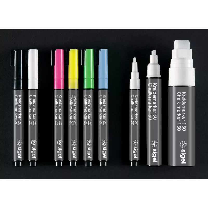 SIGEL Chalk Marker 20 pyöreä kärki valkoinen