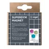 SIGEL BA727 kuutionmuotoiset neodyymimagneetit 11 mm, pinkki/sininen/vihreä, kiiltävä, 3 kpl