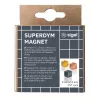 SIGEL BA724 Cube neodyymimagneetit 11 mm kupari kulta harmaa kiiltävä 3 kpl:n pakkaus