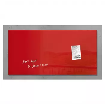 SIGEL Artverum GL147 Magnetic Glass Board 910x460 mm, valkoinen, kehyksetön, seinäkiinnitys