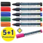 Schneider Maxx 290 valkotaulu- ja fläppitaulumerkkisarja, 6 kpl, eri värit, 2,0 - 3,0 mm
