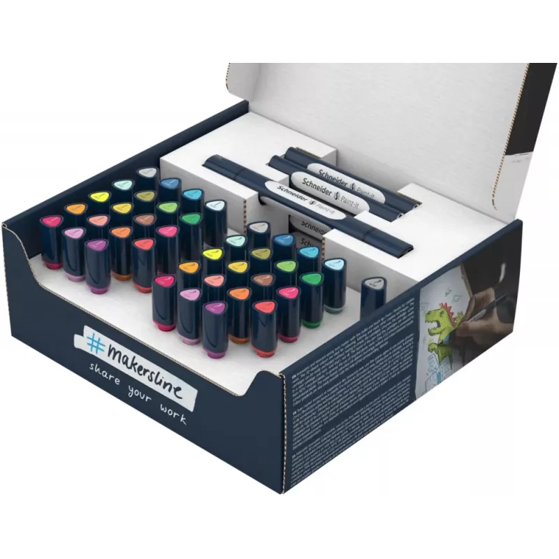 Schneider Paint-It 040 52-osainen sivellinkynäsarja, sekalaiset värit