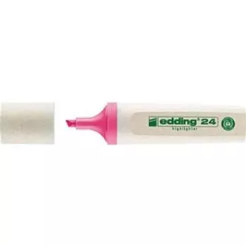 EDDING EcoLine 24 yliviivauskynä - pinkki - 10 kpl - 2-5 mm viistokärki - vesipohjainen muste - 90 % kierrätettyä muovia