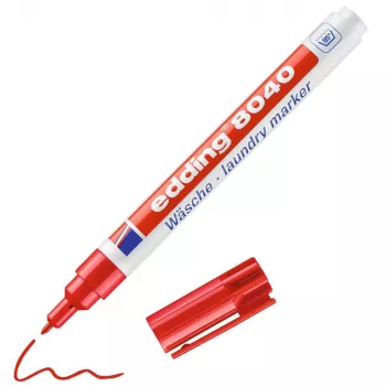 EDDING 8040 pyykinmerkintätussi 1,0 mm punainen pyöreä kärki