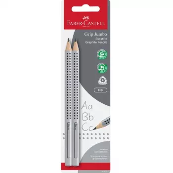 Faber-Castell Jumbo Grip grafiittikynä HB, 2 kpl:n pakkaus blisterikortissa