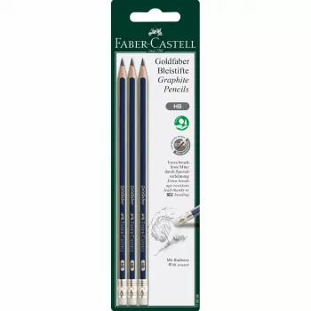 Faber-Castell Goldfaber G-Tip grafiittikynä HB 3 kpl:n pakkaus tummanvihreä (116896)