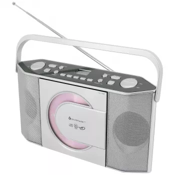 Soundmaster RCD1755SI kannettava CD-radio FM-virittimellä, hopea