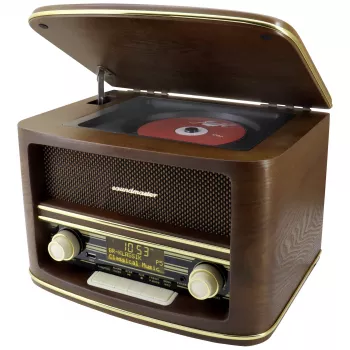 Soundmaster NR961 pöytäradio DAB+, FM, AUX, USB, CD, Bluetooth, kaukosäädin, ruskea