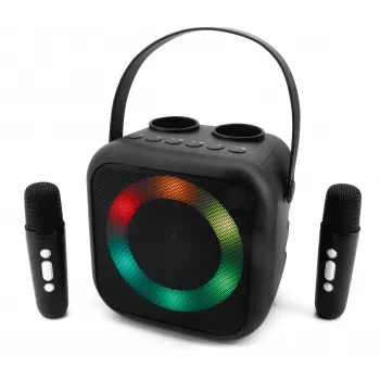 Soundmaster BT2024SW Bluetooth-kaiutin, diskovalo, 2 mikrofonia, musta