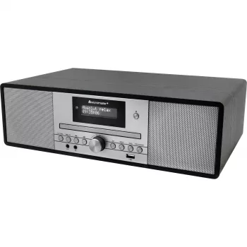 Soundmaster DAB980SW musta musiikkikeskus DAB+/FM-RDS CD USB Bluetooth äänikirjasoitin kasetilla ja levysoittimella