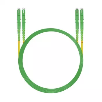 HELOS kuitu verkkokaapeli E2000® APC/E2000® APC (LSH) Duplex 9/125µm OS2 keltainen 0,5 m