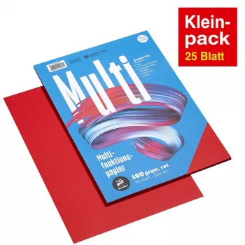 Staufen-monitoimipaperi A4 punainen 160 g 25 arkkia/pakkaus