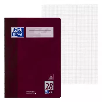 ELBA Universal rekisteri A4 - 16 arkkia - ruudullinen - bordeaux - 100050314