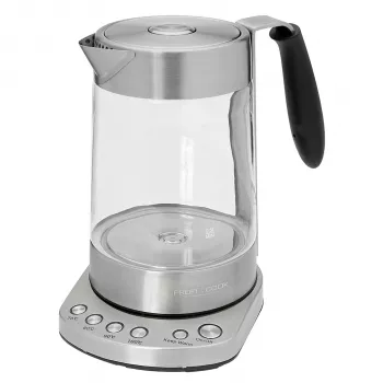 PROFI COOK PC-WKS 1020 G tee- ja vedenkeitin, ruostumaton teräs/musta, 1,7 L, 2200 W