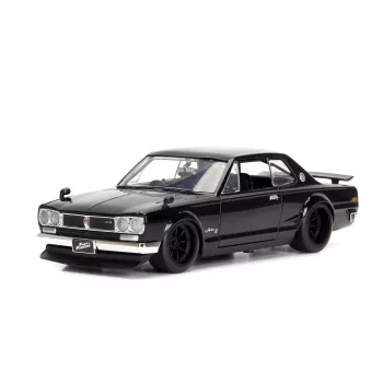 Jada Fast & Furious 1971 Nissan Skyline 2000 GT-R 1:24 die-cast pienoismalli hopea