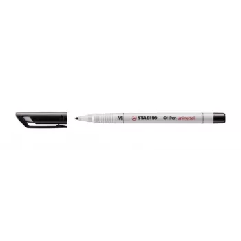 STABILO OHPen Universal M 853 ei-pysyvä piirtoheitintussi, musta, 1,0 mm medium bullet tip