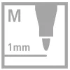 STABILO OHPen Universal M 853 ei-pysyvä piirtoheitintussi, musta, 1,0 mm medium bullet tip