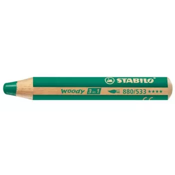 STABILO woody 3 in1 värilyijykynä - vihreä - 10 mm lyijy - 1 kpl
