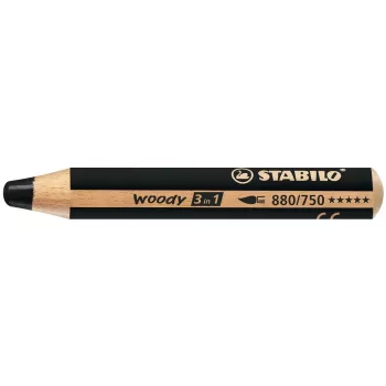 STABILO woody 3 in1 - musta - 10 mm - 1 kpl