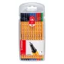 STABILO point 88 fineliner-kynä 0,4 mm - värit lajiteltu (musta, sininen, vihreä, punainen) - blisteripakkaus