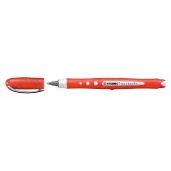 STABILO worker colorful Rollerball Pen - punainen - 0,5 mm - molempikätinen - 10 kpl:n pakkaus