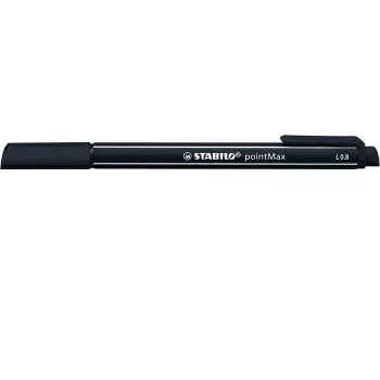 STABILO pointMax huopakynä - musta - Medium - 0,8 mm - pyöreä - vesipohjainen muste - nylonkärki