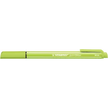 STABILO pointMax fineliner-kynäsarja - 24 eri väriä - 0,8 mm kuitukärki - vesipohjainen muste
