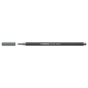 STABILO Pen 68 Metallic - hopea - vesipohjainen muste - kuusikulmainen - 1 kpl