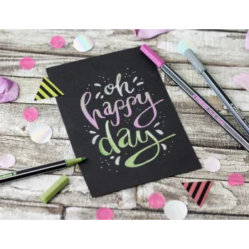 STABILO Pen 68 Metallic kuitukynä - metallinpinkki - 1 kpl