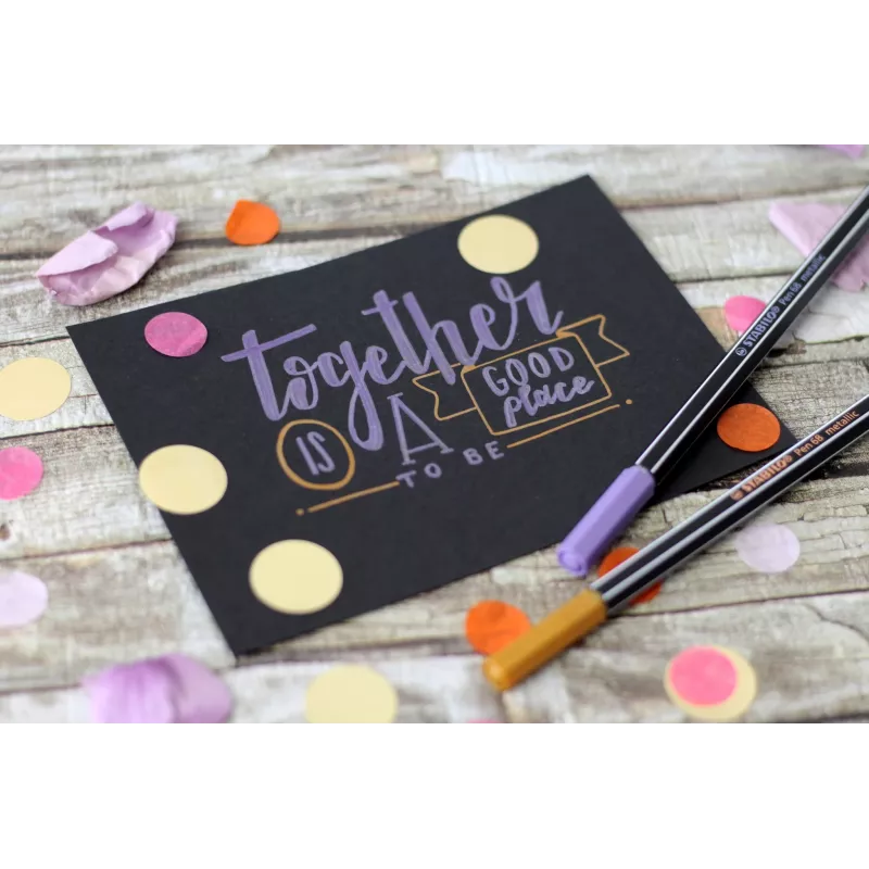 STABILO Pen 68 Metallic kuitukynä - metallinpinkki - 1 kpl