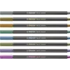 STABILO Pen 68 Metallic kuitukynäsarja - medium - 8 eri metalliväriä - pyöreä kärki - 1,4 mm viivanleveys