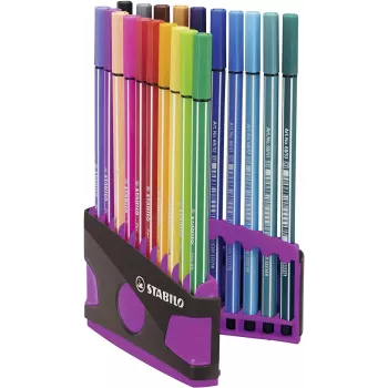 STABILO Pen 68 kuitukynä - värit lajiteltuna - 20 kpl:n pakkaus