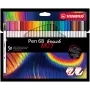 STABILO Pen 68 brush ARTY Edition sivellinkynäsarja – 30 eri väriä pahvikotelossa