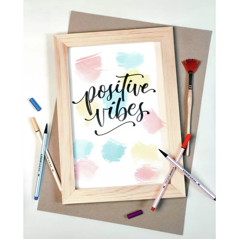 STABILO Pen 68 Brush ARTY Edition sivellinkynäsarja – 10 eri väriä pahvikotelossa